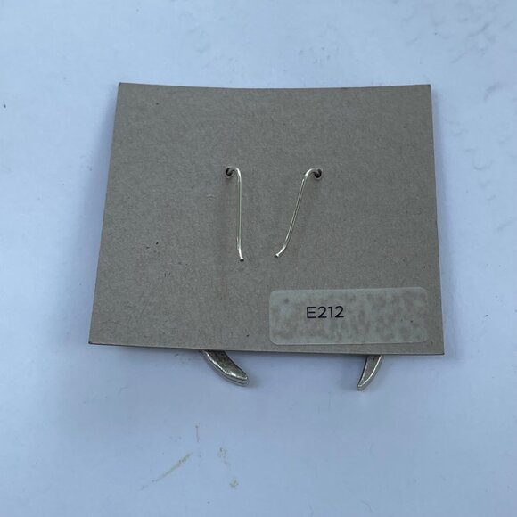 Rook+Crow by Patricia Locke Crescent Moon Earrings silver tone  Rhinestones - Picture 4 of 6